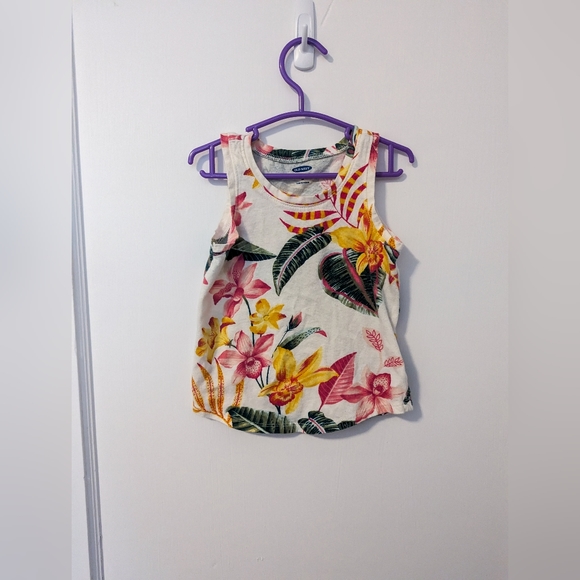 ✨3/$15 Old Navy Tropical Tank Top - Picture 1 of 3